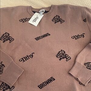 Ilthy men’s  Brown Graphic Sweater NWT